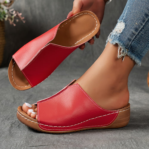Alicia Premium Comfort Sandals – Open-Toe Flats for Women