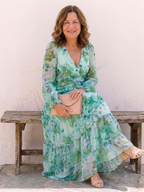 Althea Floral Maxi Dress – Long Sleeve Flowing Dress for Women