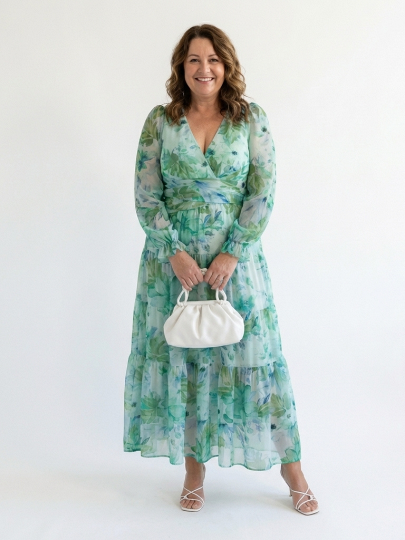 Althea Floral Maxi Dress – Long Sleeve Flowing Dress for Women