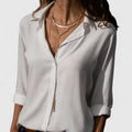 Women's Chiffon Blouse UK – Lightweight V-Neck Cardigan | The Odalys | Huna