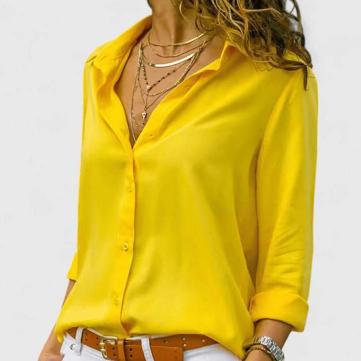 Women's Chiffon Blouse UK – Lightweight V-Neck Cardigan | The Odalys | Huna