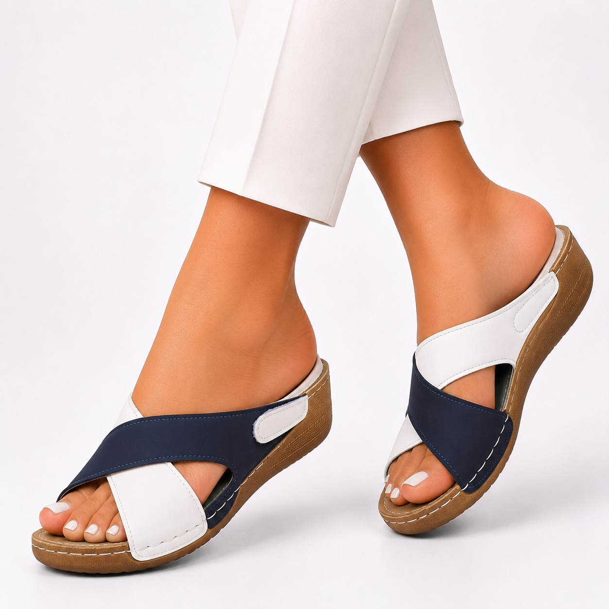 Ainsley Cushioned Comfort Sandals for Women – Soft Padded Flats