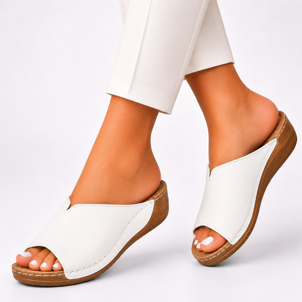Alicia Premium Comfort Sandals – Open-Toe Flats for Women