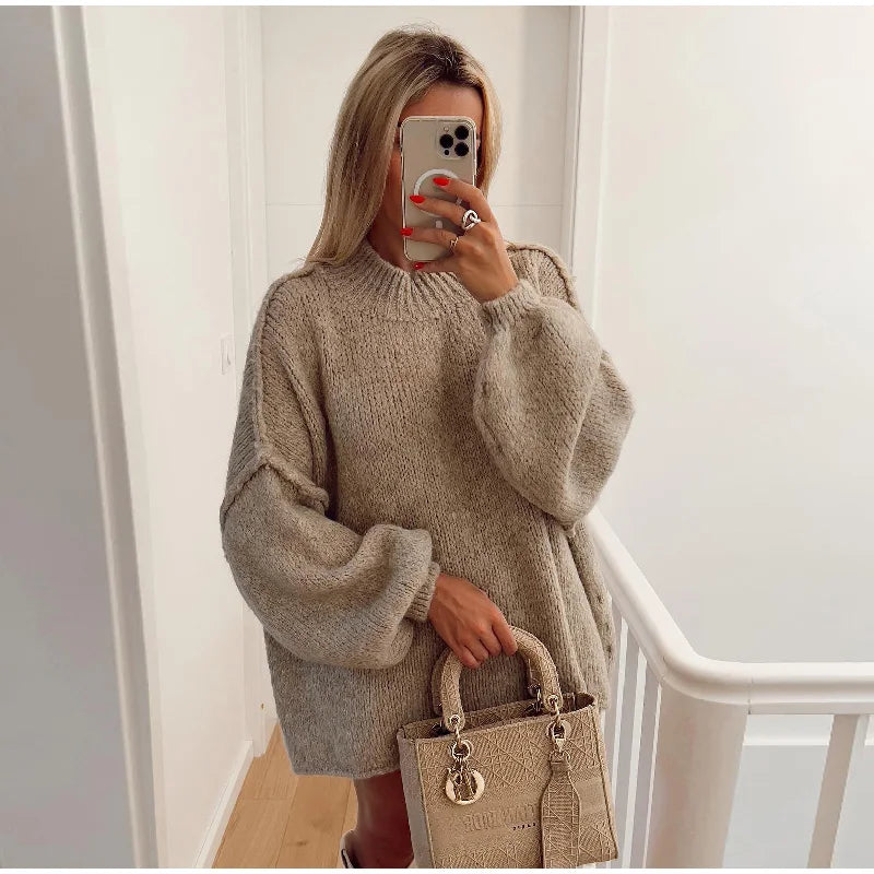 Women's Oversized Sweater UK – Soft Knitted Cozy Casual Top | The Merida | Huna